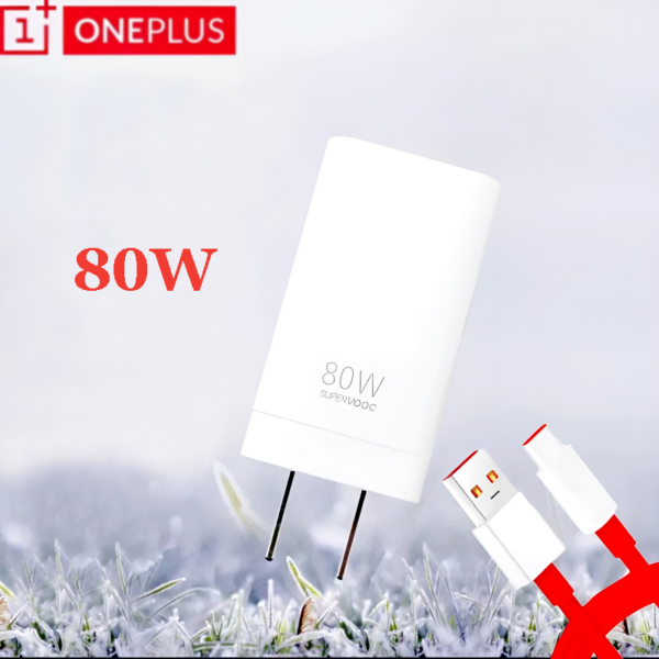1 Plus 80W Power Adapter Suit with Warp Charge and SuperVOOC-Supported Type-C Cable