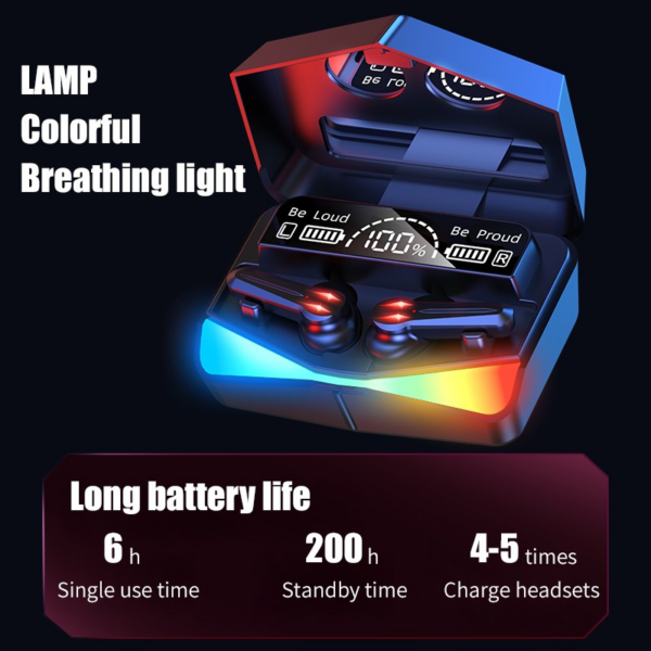 M28 Bluetooth 5.1 Touch Control Gaming Headset With Microphone And LED Display
