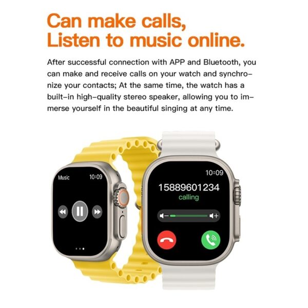 T800 Ultra Smart Watch 2 1.99″ HD IPS  Bluetooth Call