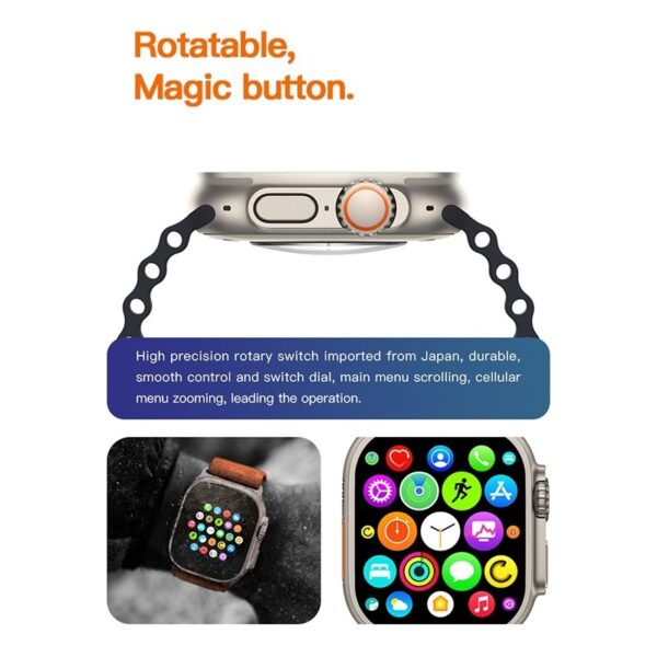 T800 Ultra Smart Watch 2 1.99″ HD IPS  Bluetooth Call