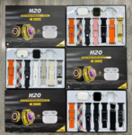 H20 Ultra Smart Watch 10 in 1 Set Limited Gold Edition With Free Airpods and Gold Steel Chain Strap
