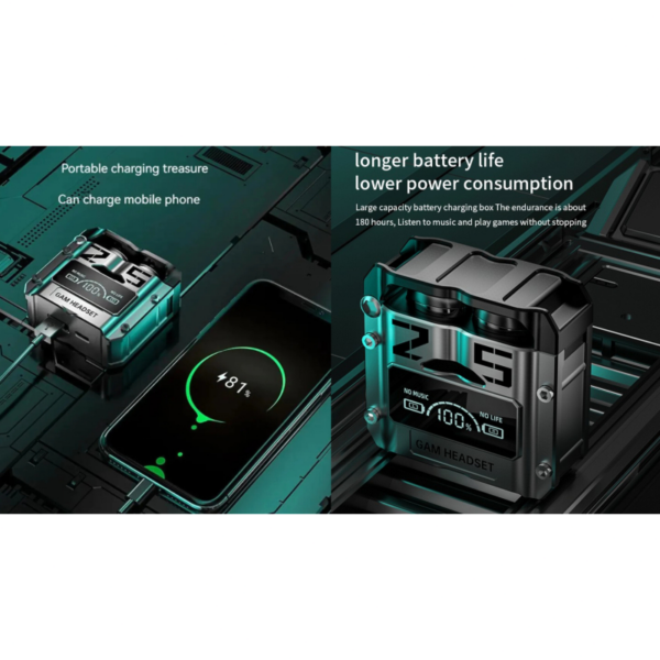 M25 Wireless Gaming Earbuds  Bluetooth 5.3 | HiFi Stereo Sound | Noise Cancelling | Charging Case